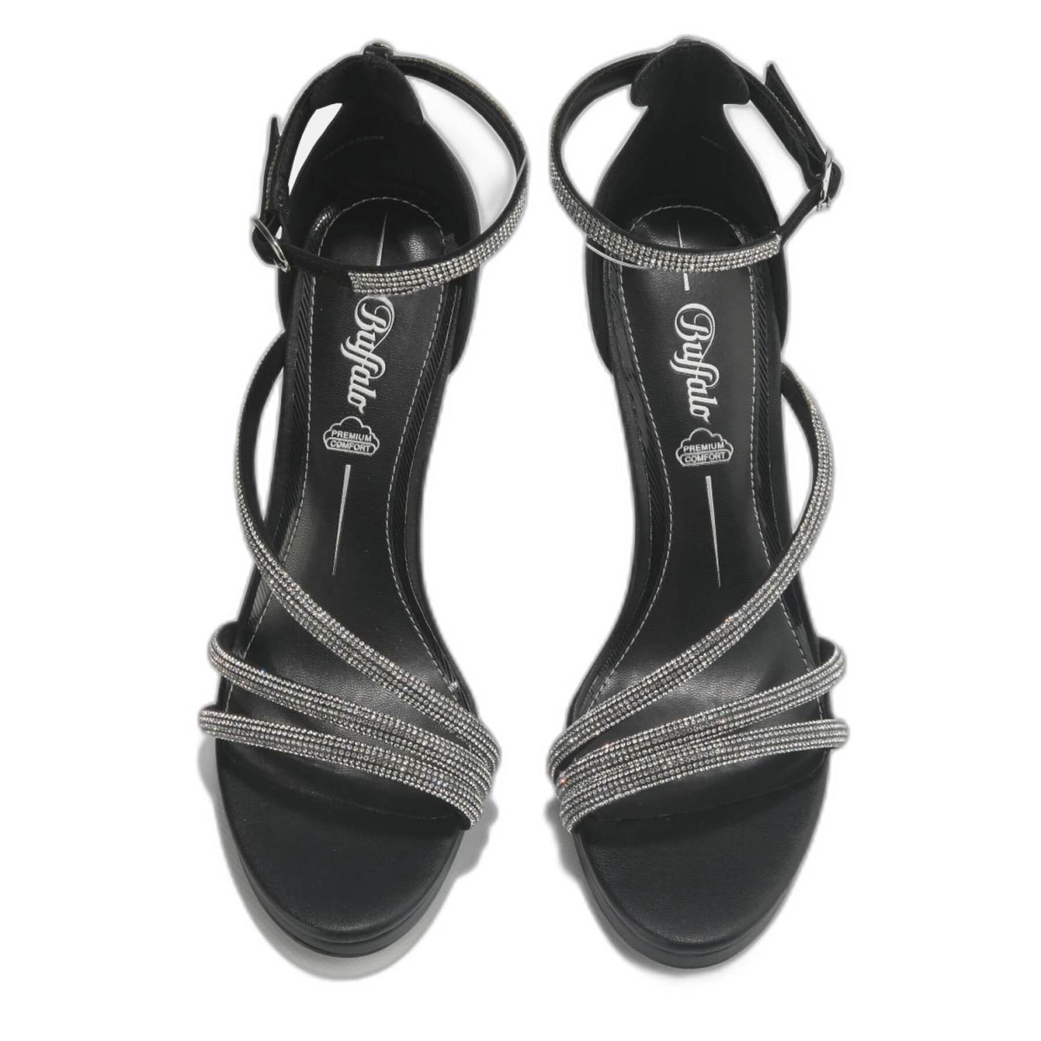 Sandalen Mit Absatz Aus Wildleder Für Damen Buffalo Serena Shine – Bild 3